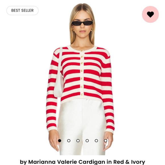 L’cademie by Mariana red and white sweater NWt - Picture 1 of 3
